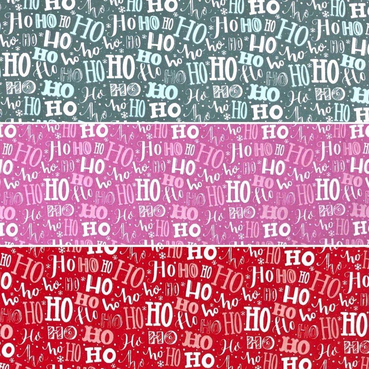 Ho Ho Ho Polycotton Fabric