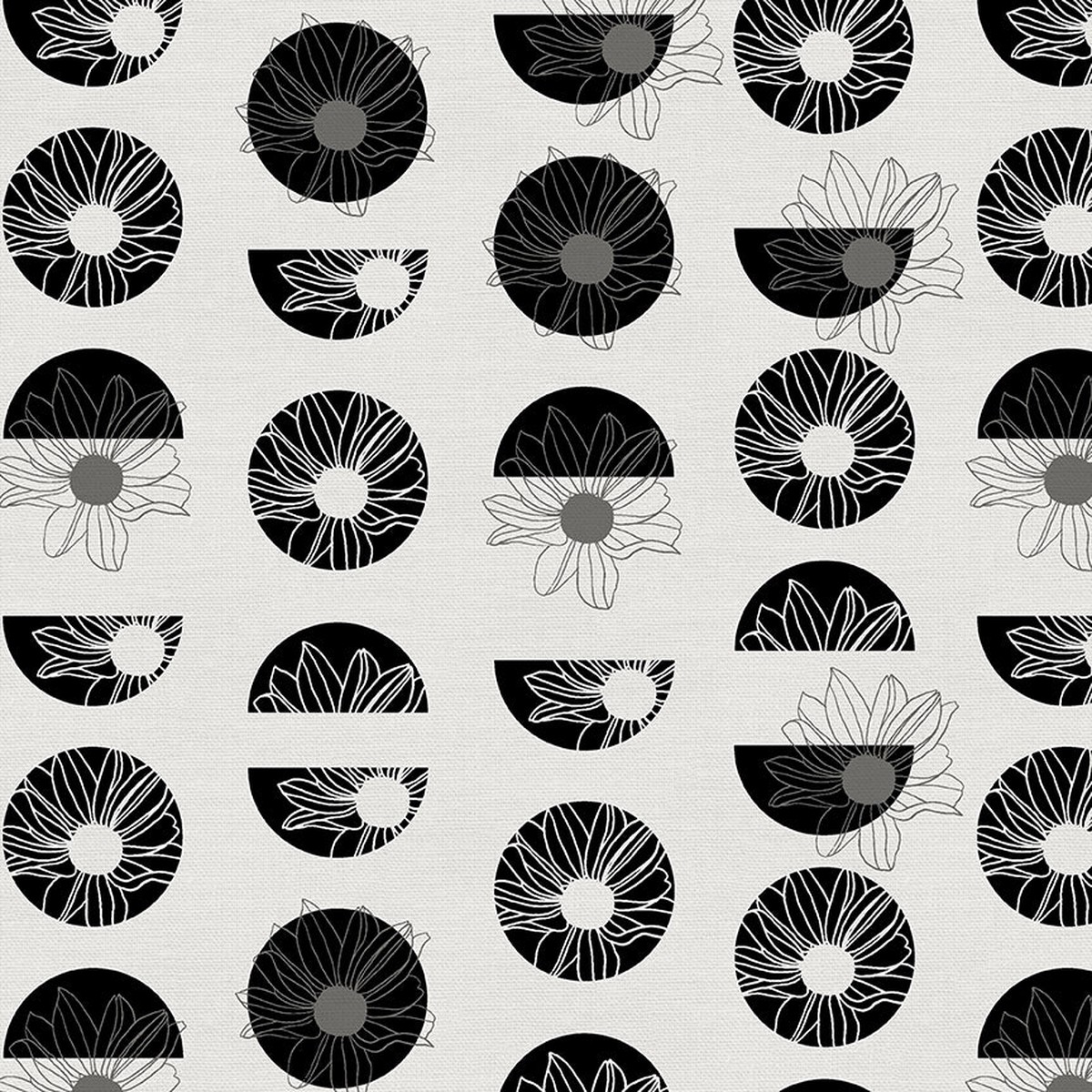 Flower Society - Black White
