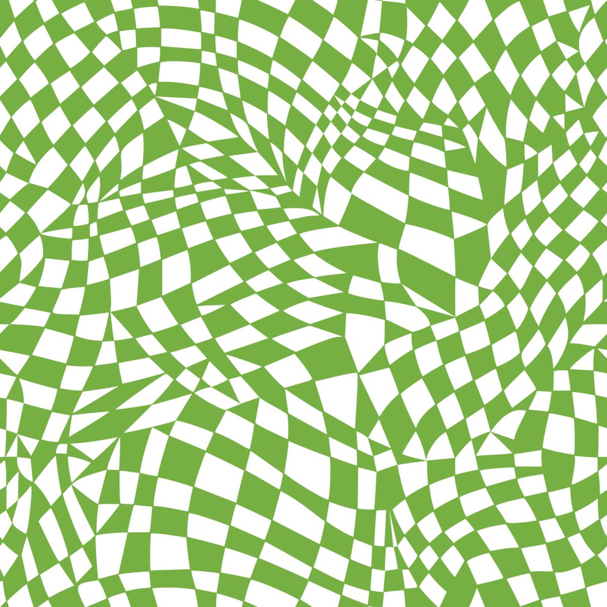 Mosaic Checkered Basics Fabric - Spring Green