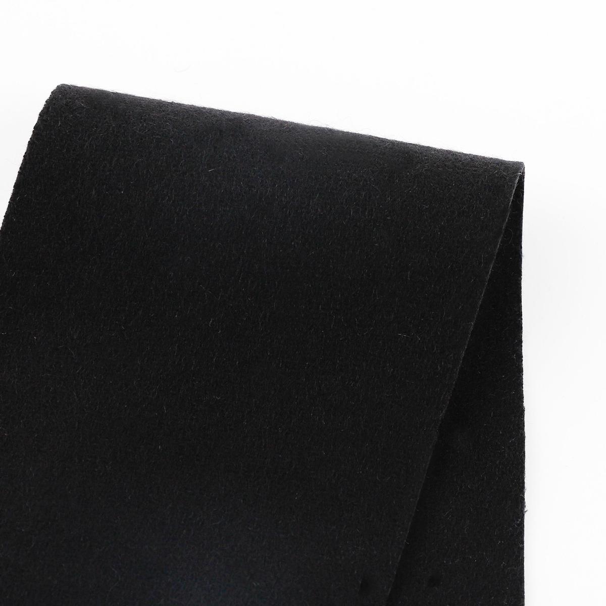 Virgin Wool/Poly Melton Coating - Black