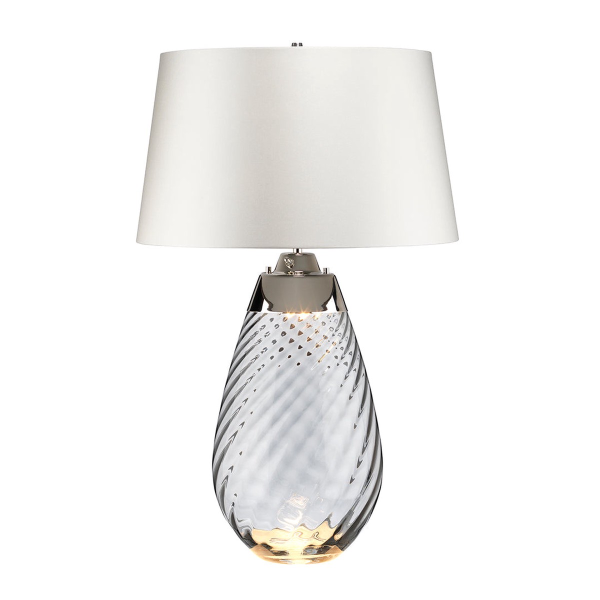 Lucas + McKearn Large Lena 29" Table Lamp in Smoke Glass