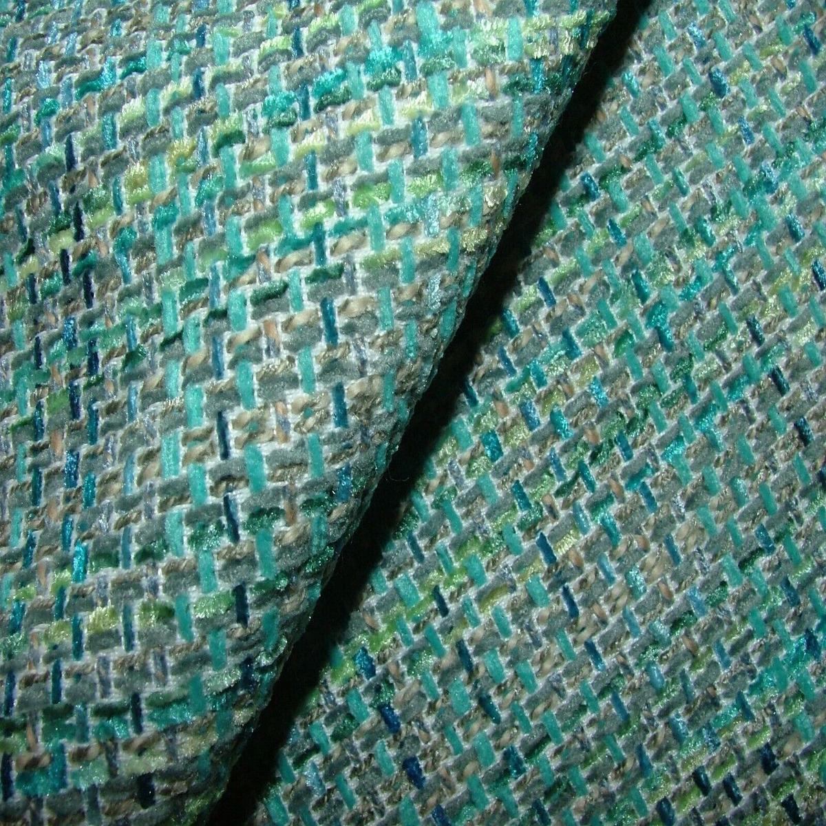 80cm iLiv Zen Jade Green Textured Woven Fabric Cushion Curtain Upholstery