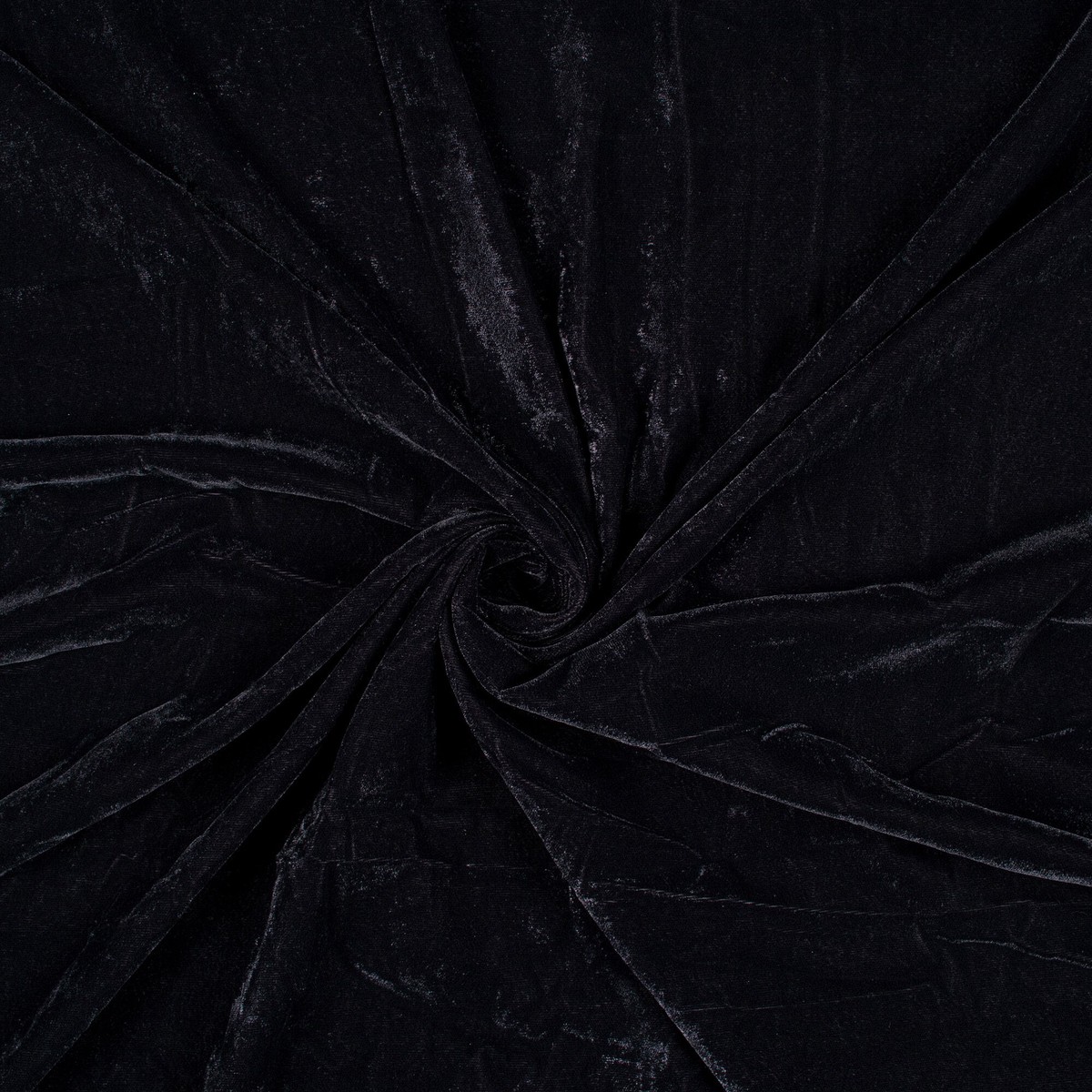 Black Plain Export Quality Micro Velvet Fabric