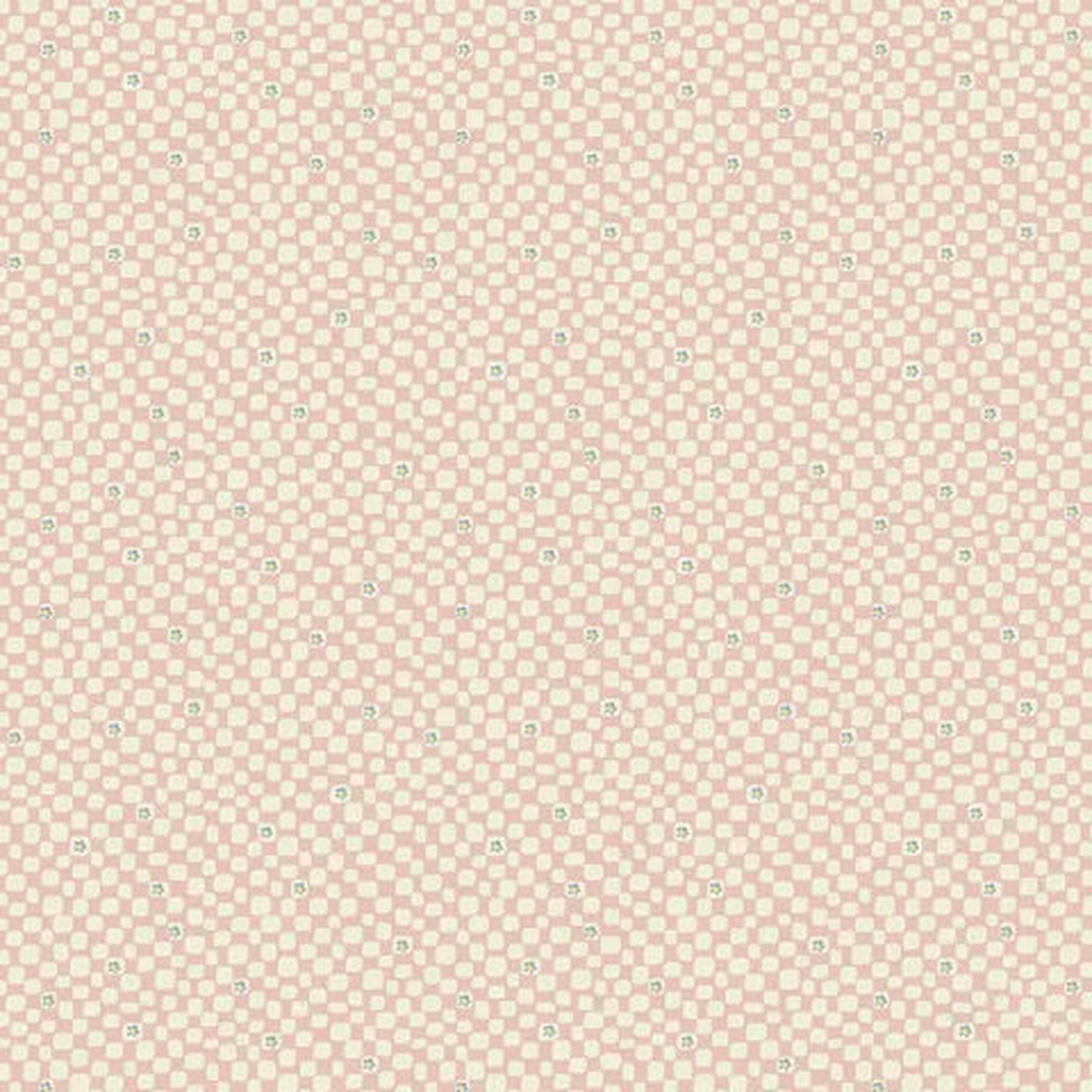 Fabric DV7433 CREAM CHECKS ON PINK, from SLOW AND STEADY Collection by Anni Downs for Devonstone, Australia