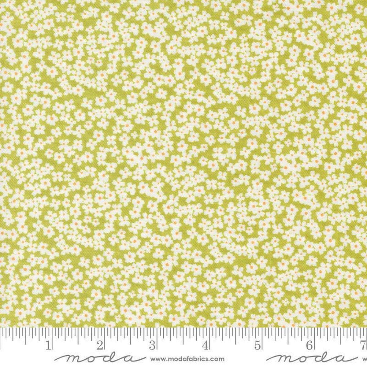SALE Shine Bloom 55672 Grass - Moda Fabrics - Novelty Floral Flowers - Quilting Cotton Fabric