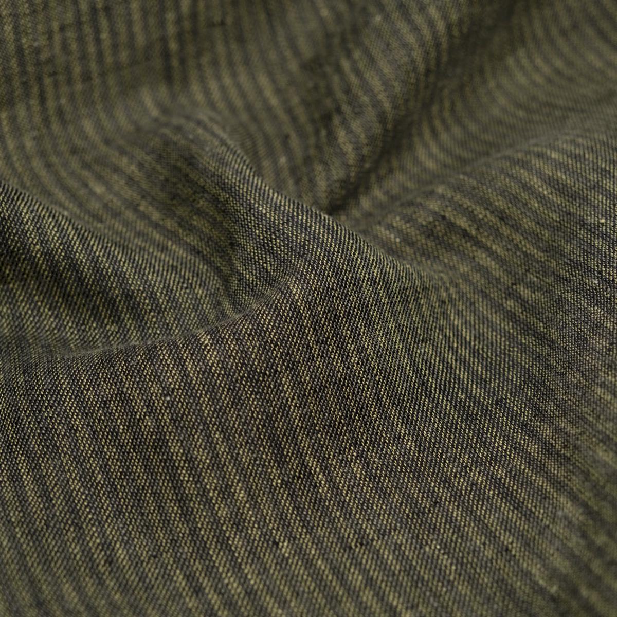 Pinstripe Yarn Dyed Linen Cotton - Willow