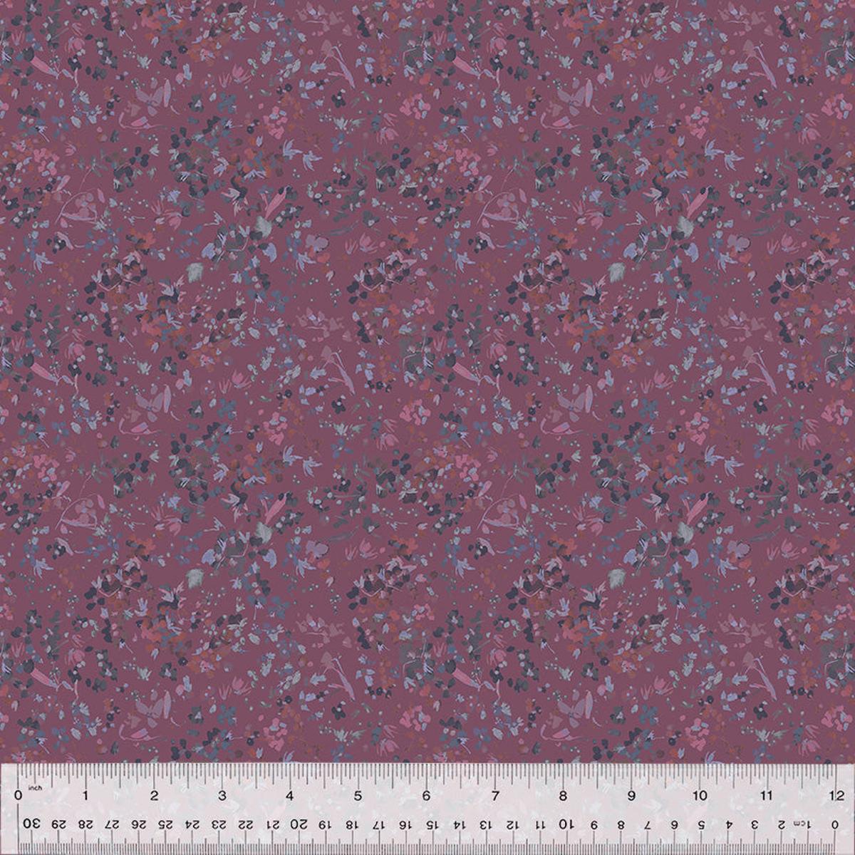 Cotton Fabric, WILDFLOWER, PANSY, 53808-2, FLORET Collection by Kelly Ventura for Windham Fabrics - 1 yd.cut