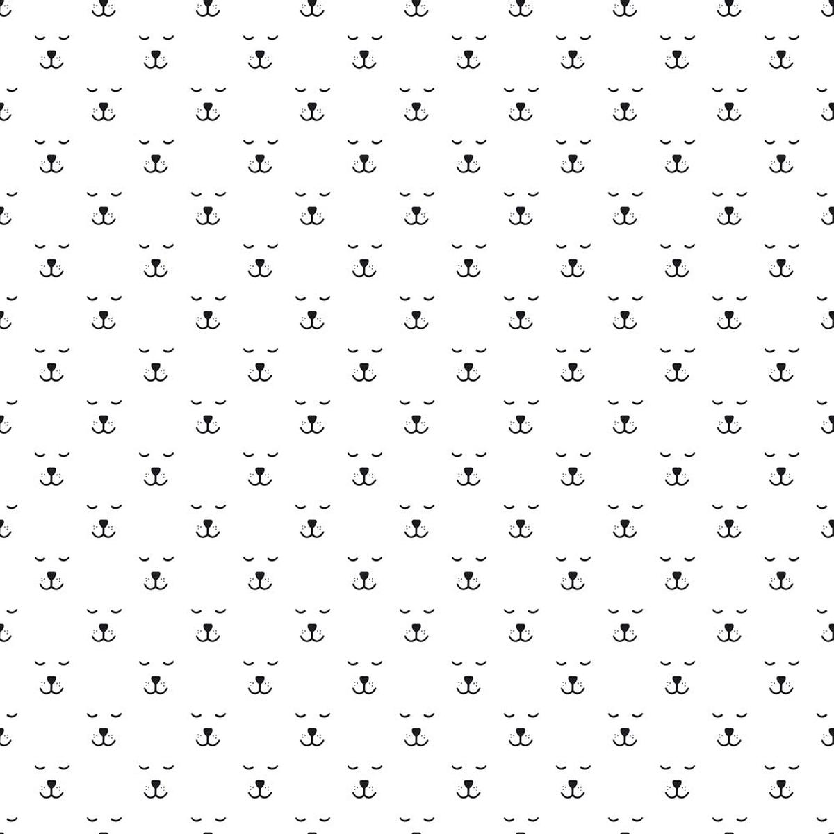 Hand Drawn Animal Face Fabric