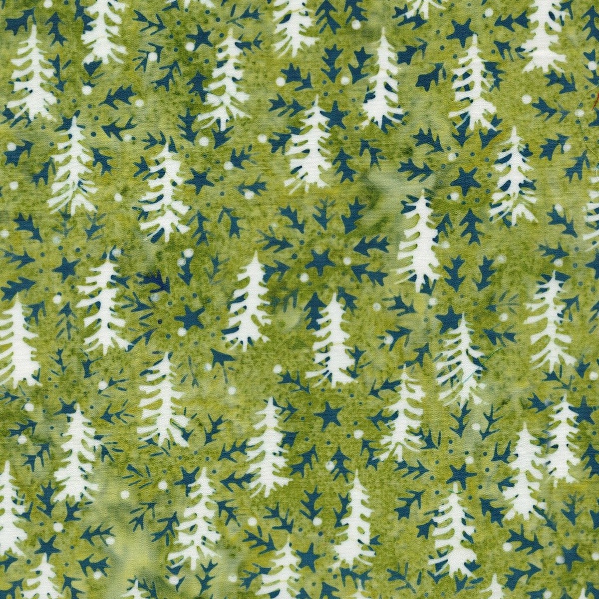 Lumin Fabrics - Retro Holidays - Carol Moellers - Retro Trees Green Lemongrass