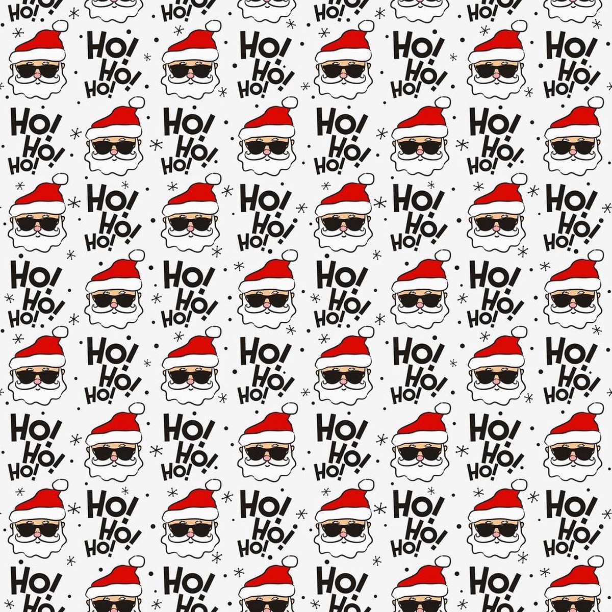 Cool Santa Claus Fabric