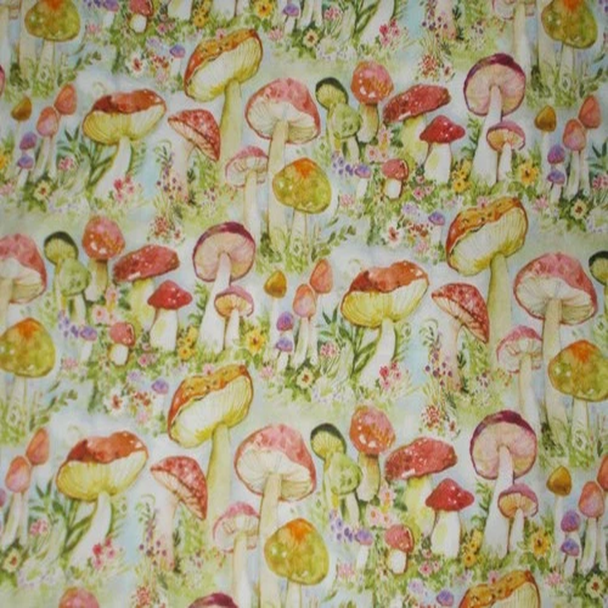BTY SCP WINGET Packed Mushrooms Print 100% Cotton Quilt Craft Fabric by YARD