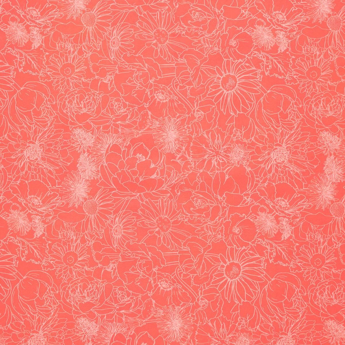 Spring Dreams - Garden Sketch Poppy Yardage