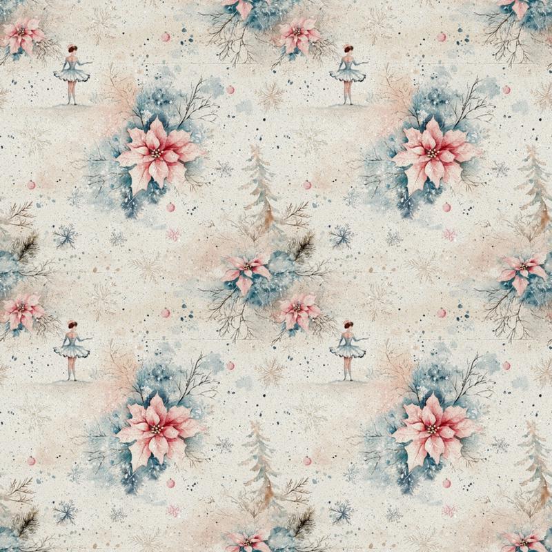 A Frosted Christmas Pattern 7 Quilting Cotton Fabric
