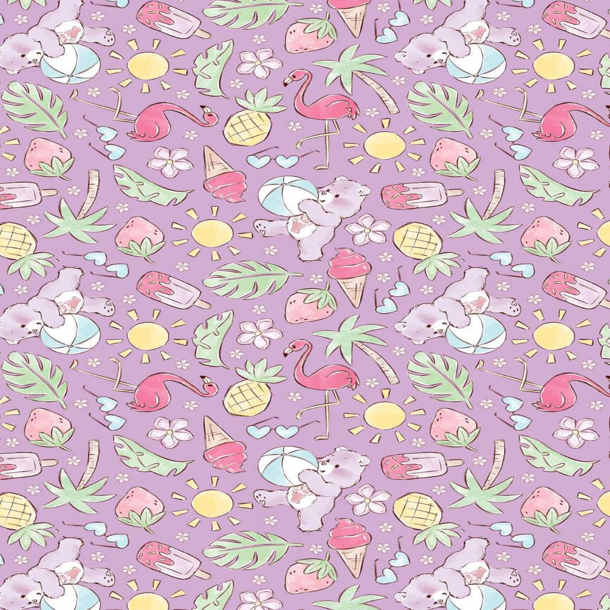 Care Bears Baby I Love Summer Fun in the Sun Purple