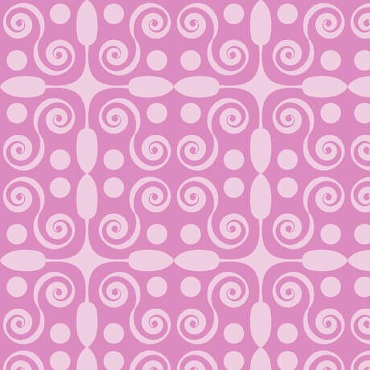 My Watercolor Garden - Geo Scroll - Pink 44" / 45" Fabric Per Yard
