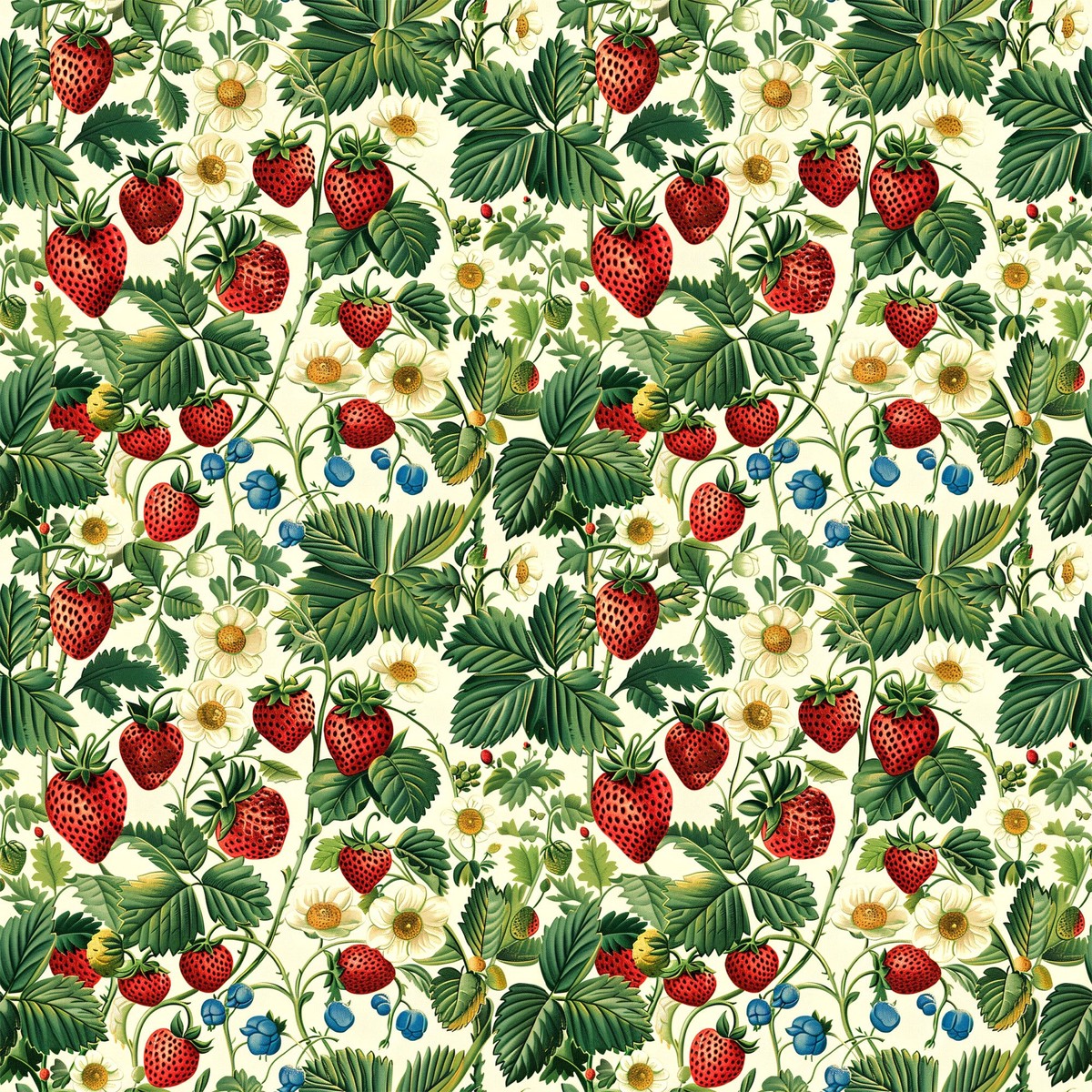 Vintage Strawberries Pattern 11 Quilting Cotton Fabric