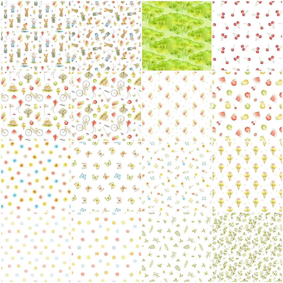 Little Critters Summer Fun Fabric Collection - 12 Yard Bundle