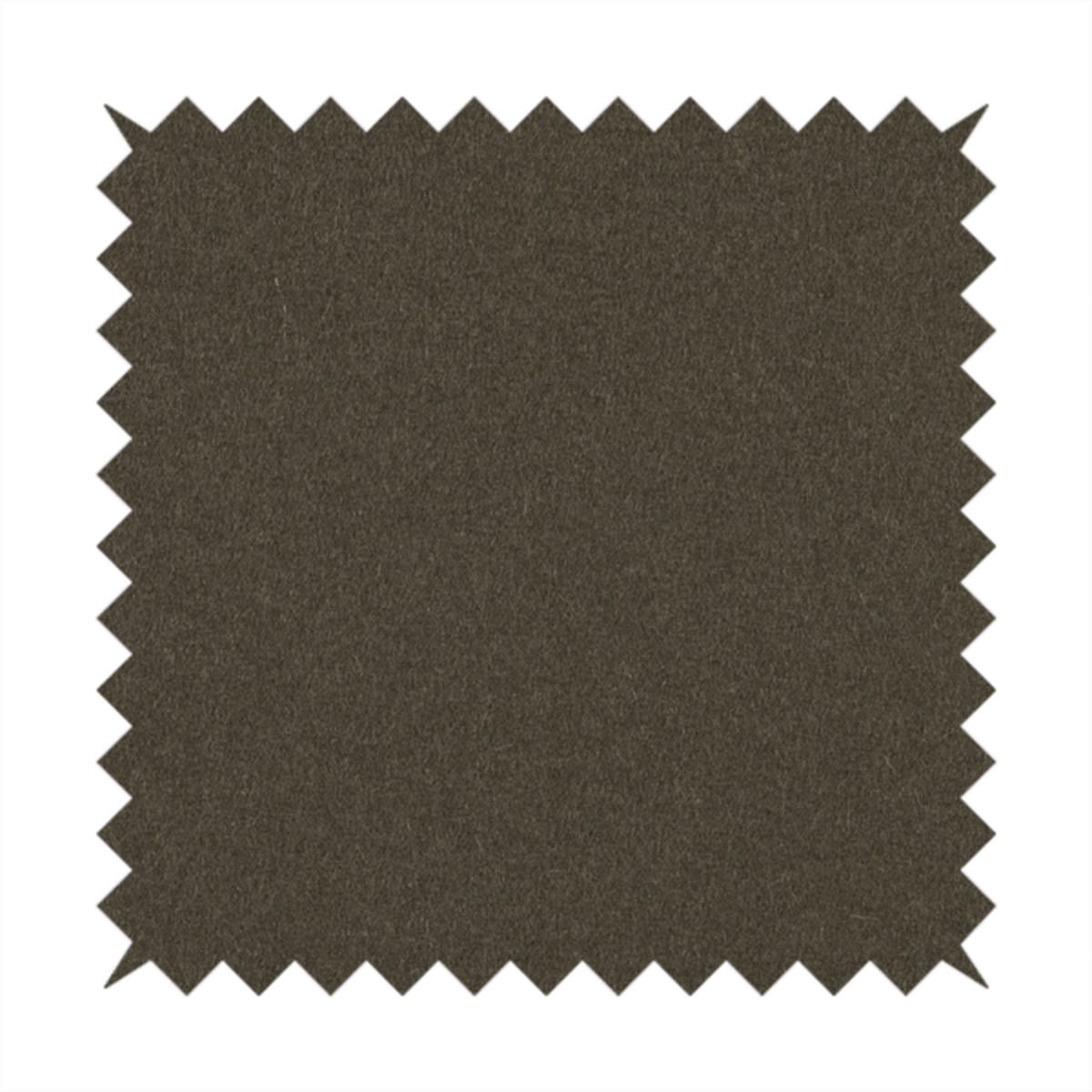Moorland Plain Wool Brown Colour Upholstery Fabric CTR-2599