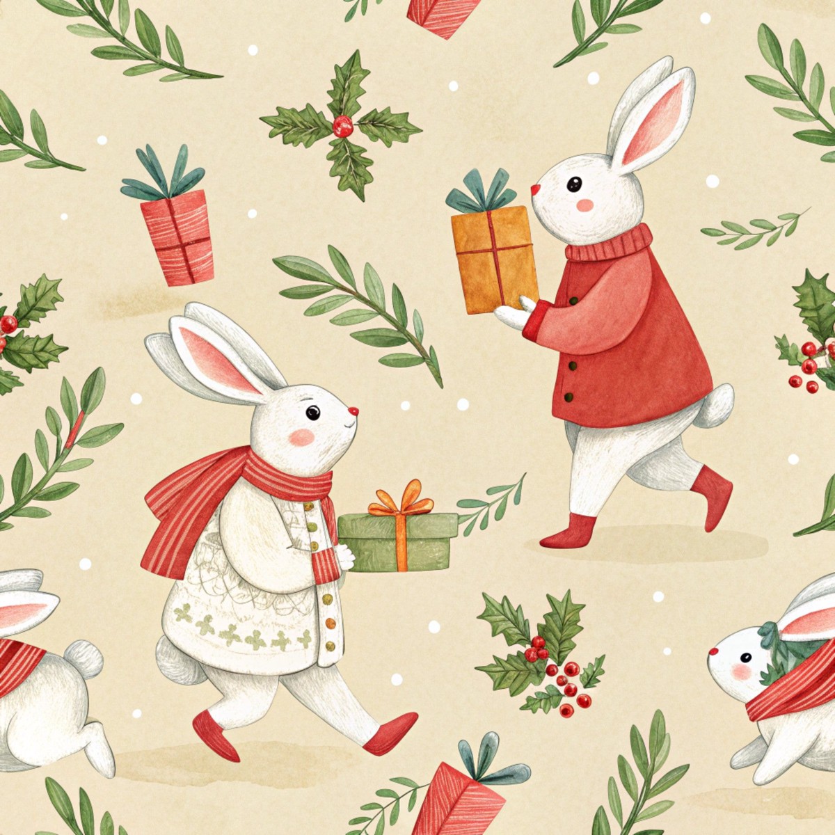 Christmas in Wonderland Pattern 54 Quilting Cotton Fabric