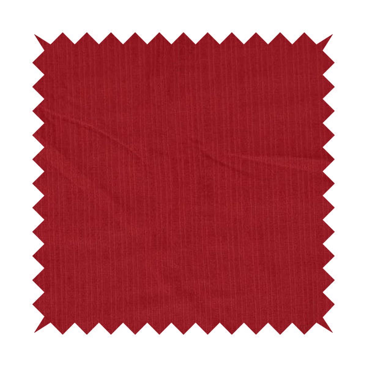 Havant Strie Soft Velvet Textured Feel Chenille Material In Red Upholstery Fabrics