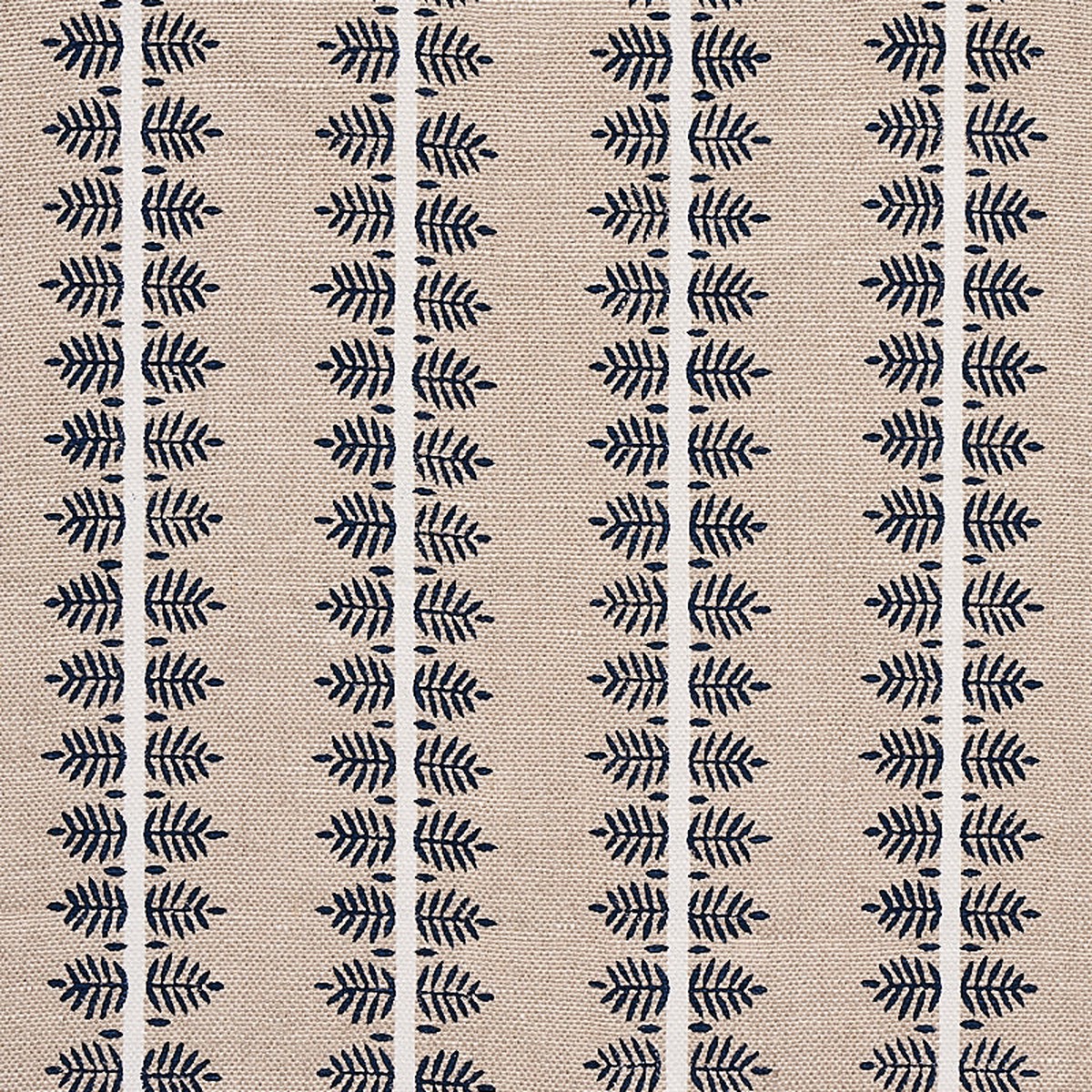 Alva Hand Block Print - Blue - Schumacher 80522 Fabric