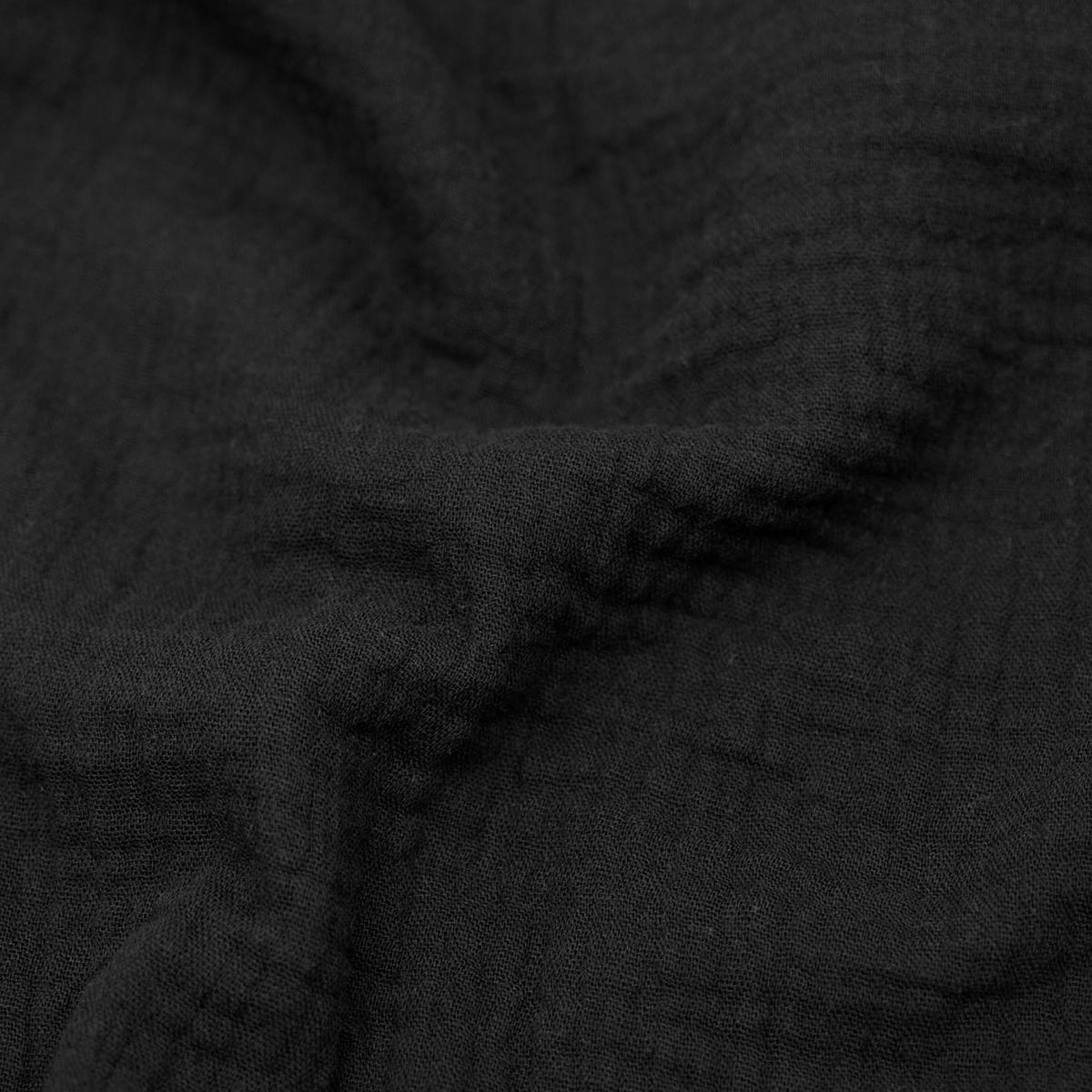 Organic Cotton Double Gauze - Black
