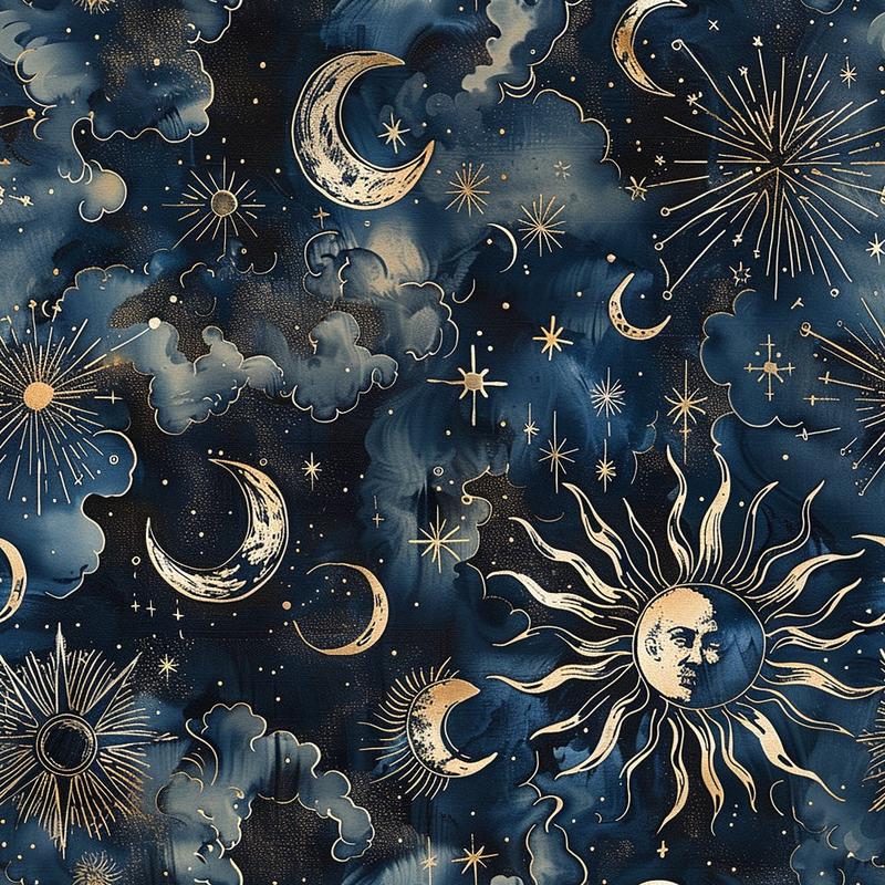 Golden Cosmos Pattern 6 Quilting Cotton Fabric