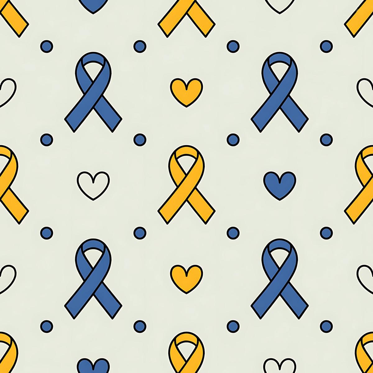 Down Syndrome Awareness Pattern 25 Quilting Cotton Fabric