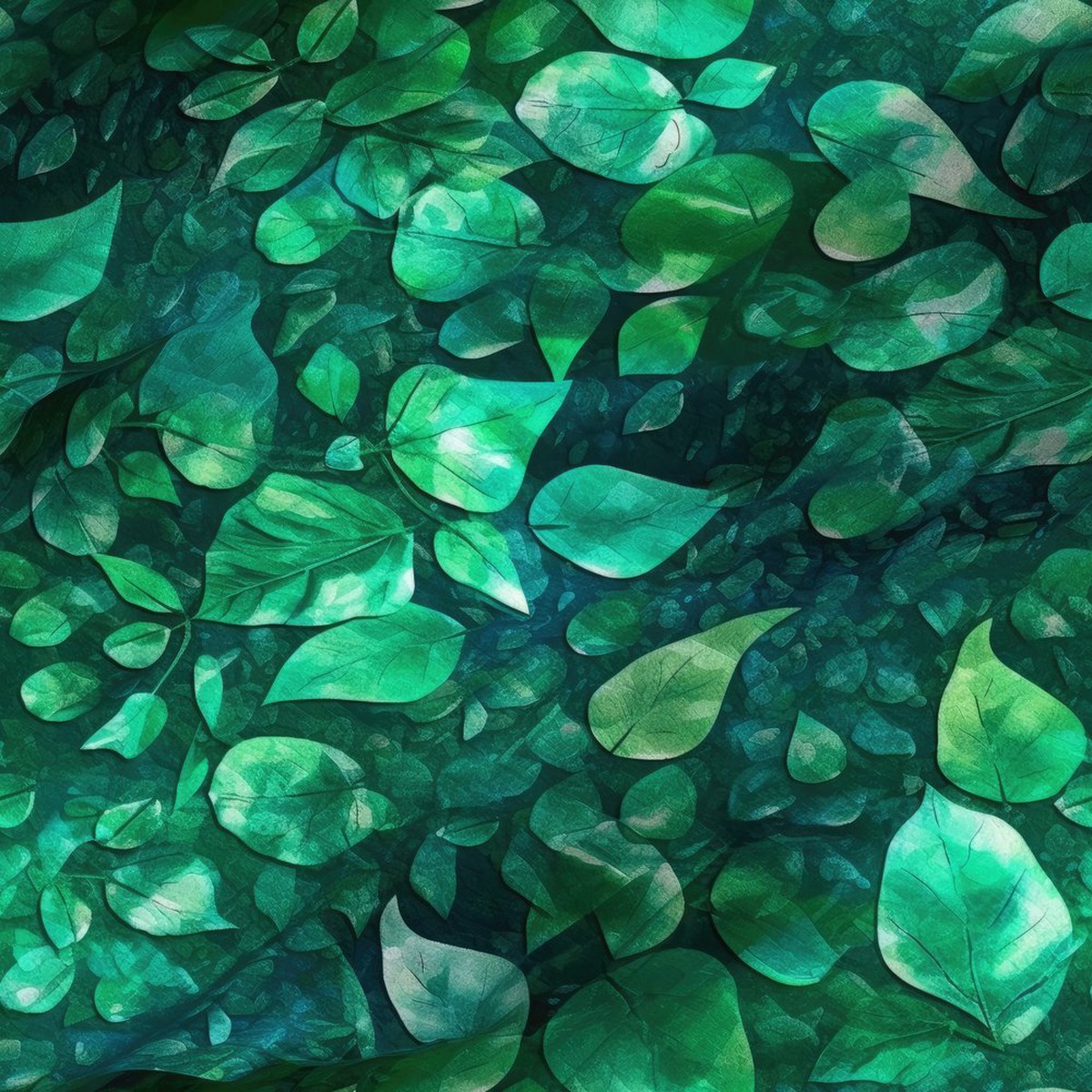 Emerald Forest Pattern 1 Fabric