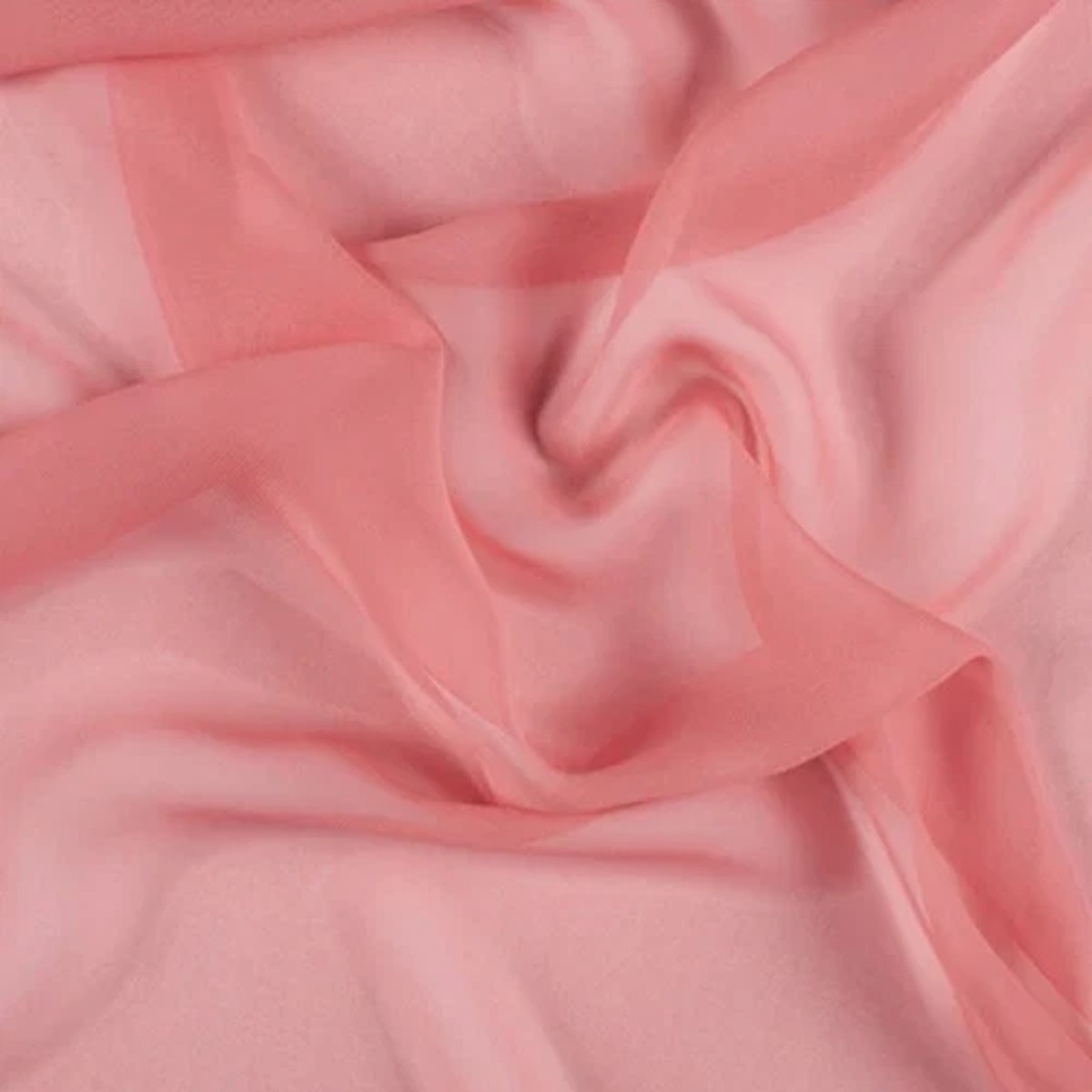 Coral 100% Silk Chiffon Fabric 45 Width Sold By The Yard