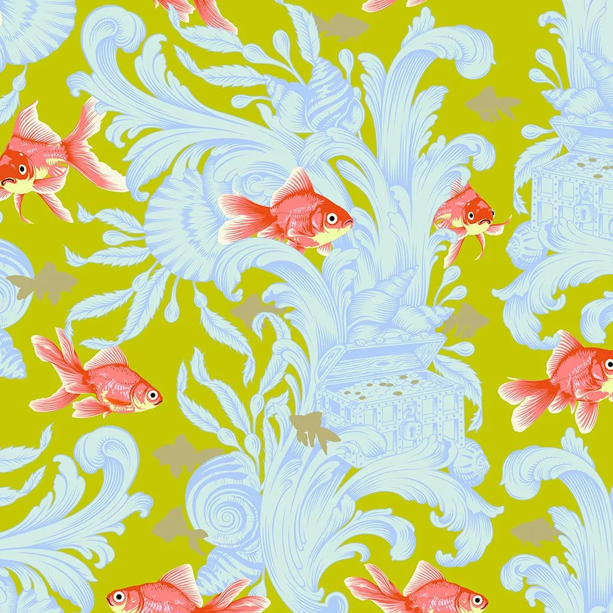 Free Spirit Fabrics - Tula Pink Besties Treading Water Clover SOLD BY THE HALF YARD