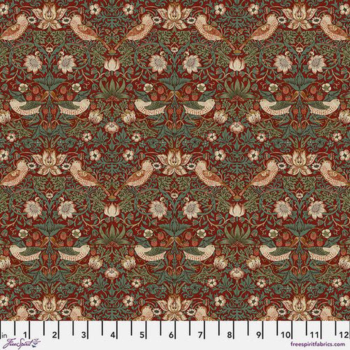 Mini Strawberry Thief - Wine The Original Morris Co for FreeSpirit - (14 yard)