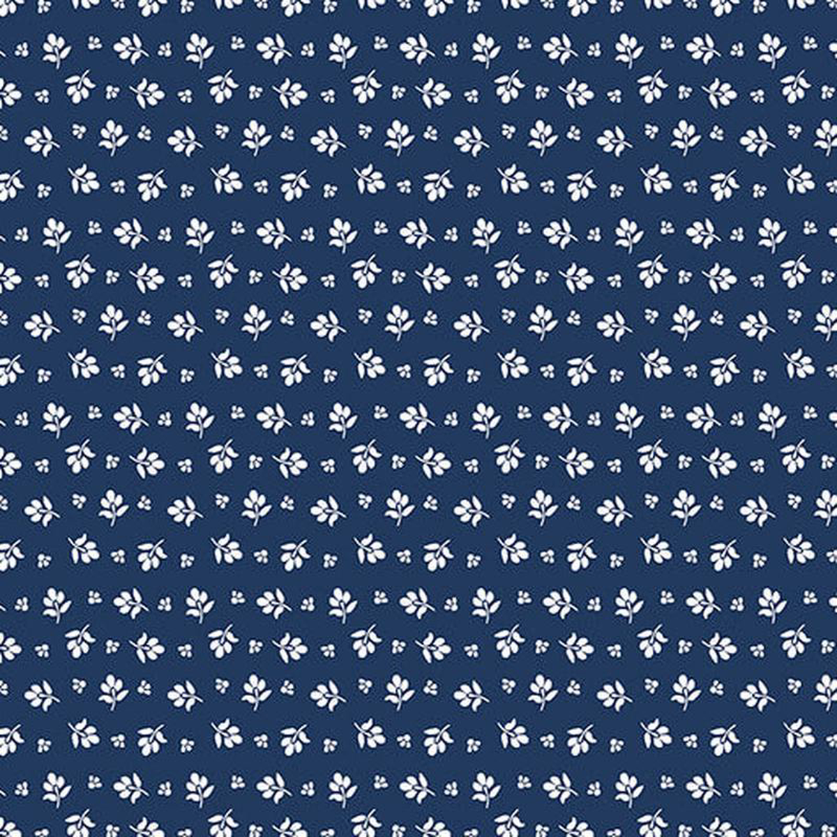 Classic Keepsakes in Blue 14654-55 Little Flower Buds Navy Blue