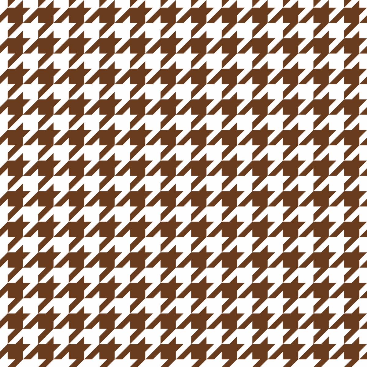 Houndstooth Fabric - Chocolate