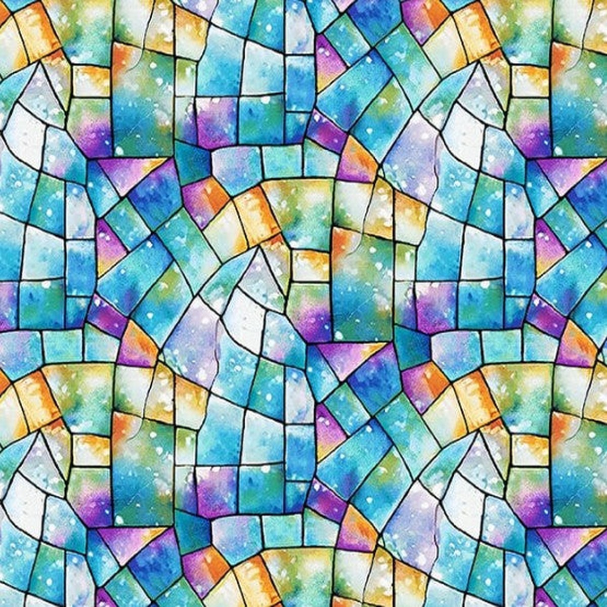 Henry Glass - 2185-75 Turquoise/Multi || Faith in Full Color