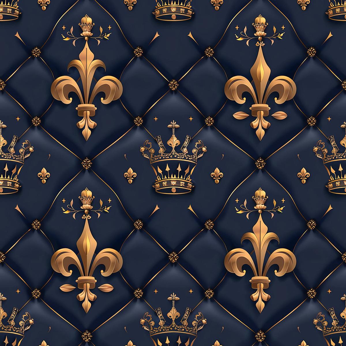 Henrys Crowns Pattern 8 Quilting Cotton Fabric