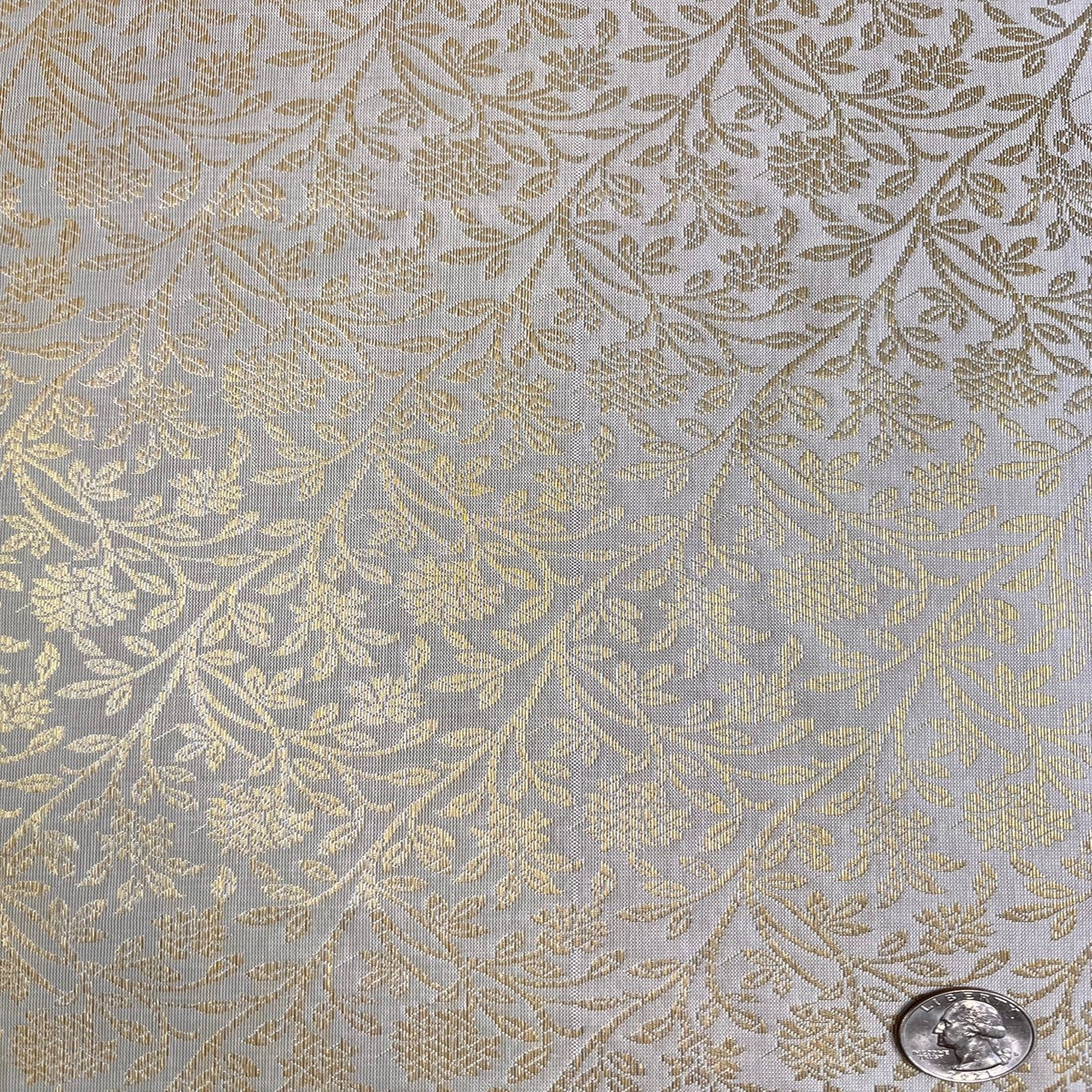 Ivory/Gold JV-1644/5 Silk Brocade