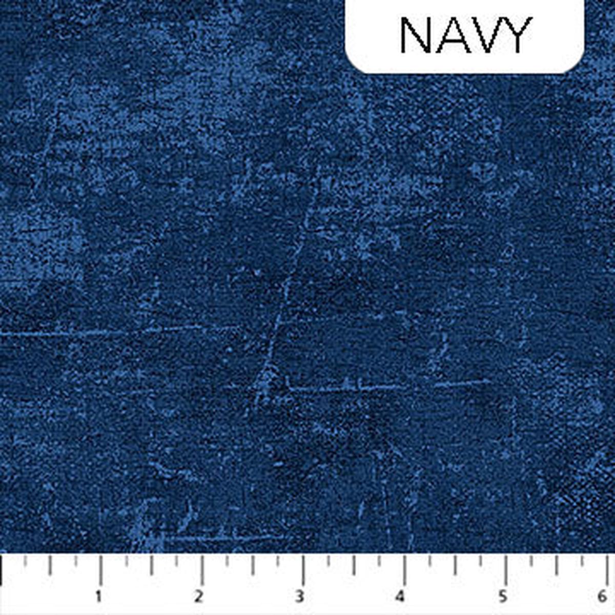Fabric TEXTURE NAVY from CANVAS Collection, coordinate to Lotus by Tim Parker for Northcott, 9030-49 - Continuous Yardage in 1/4 yd. installments