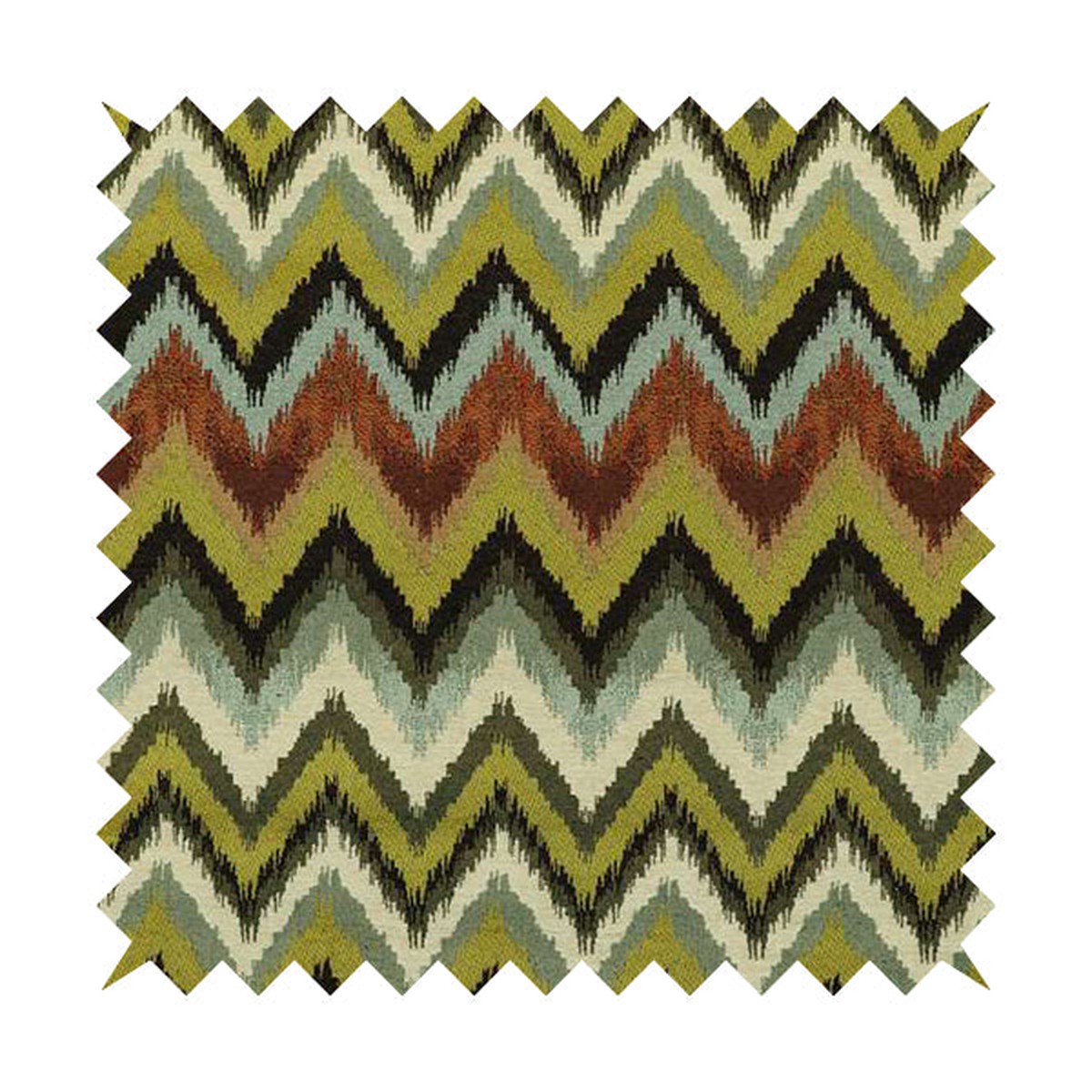 Bruges Stripe Chevron Blue Red Green Chenille Quality Jacquard Upholstery Fabric CTR-678