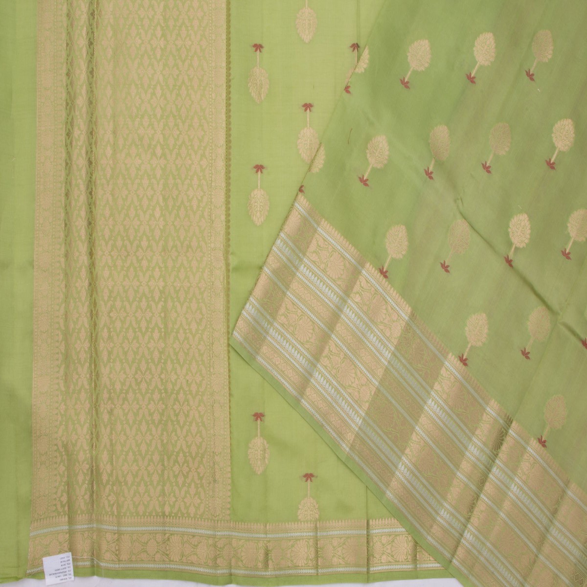 Chiniya Silk Butta Green Saree