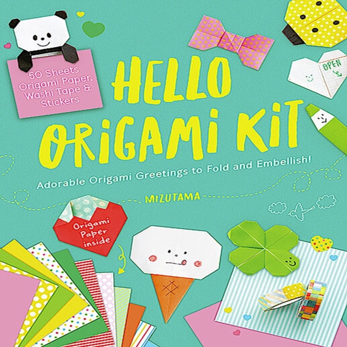 Hello Origami Kit: Adorable Origami Greetings to Fold and Embellish! by Mizutama