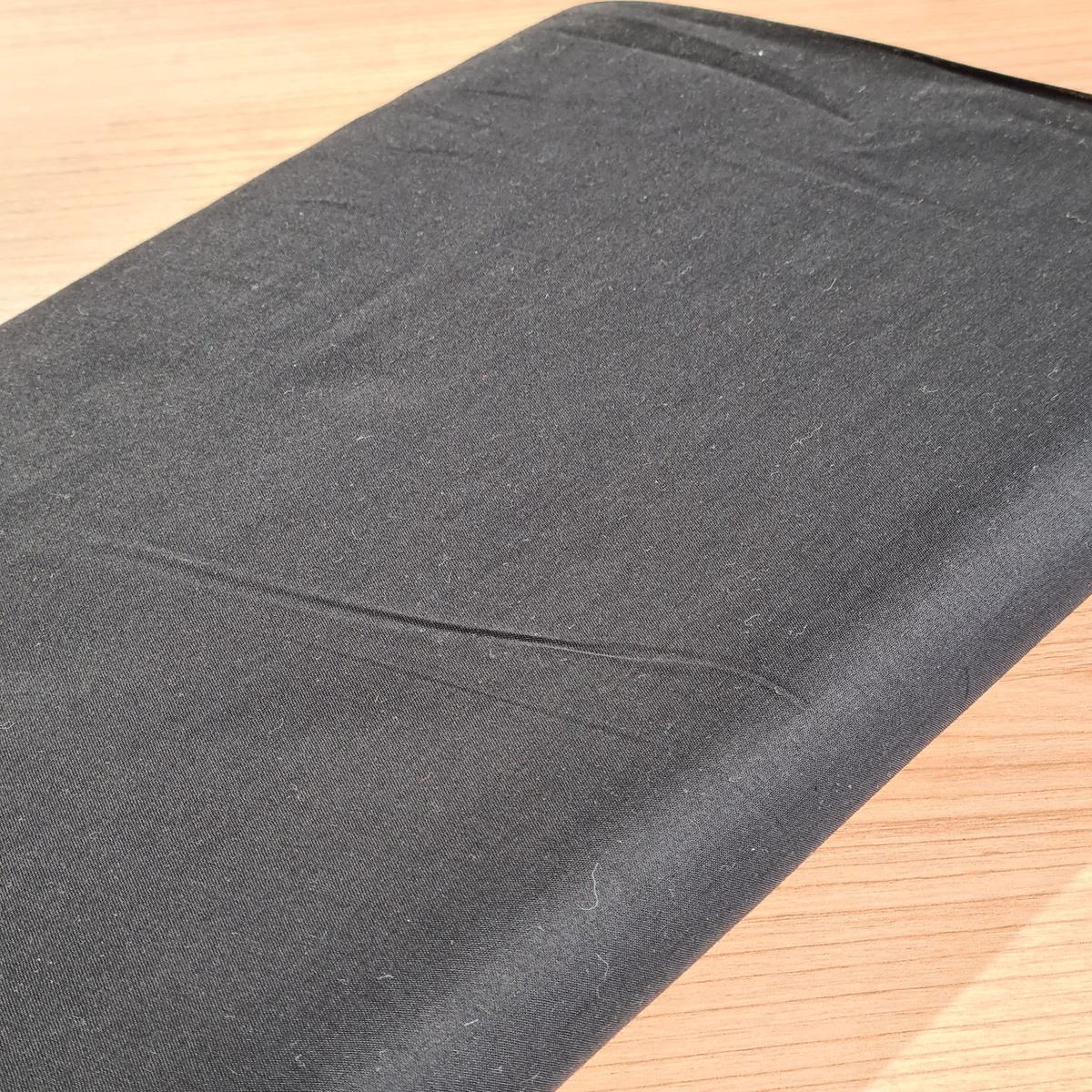 Black cotton voile - GOTS certified (price per 10cm)