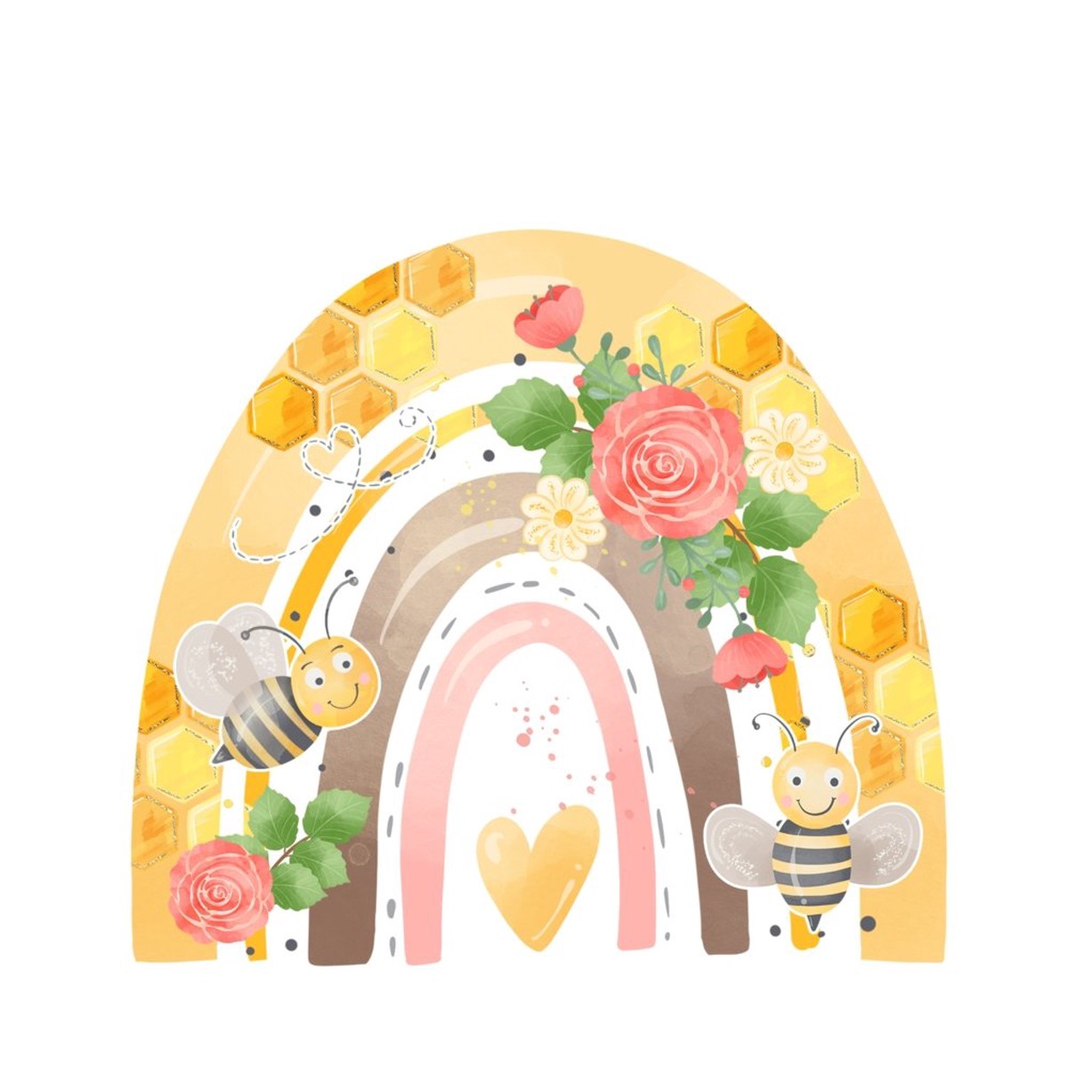 Honey Bee Volume 2 Rainbow Scene Fabric Panel