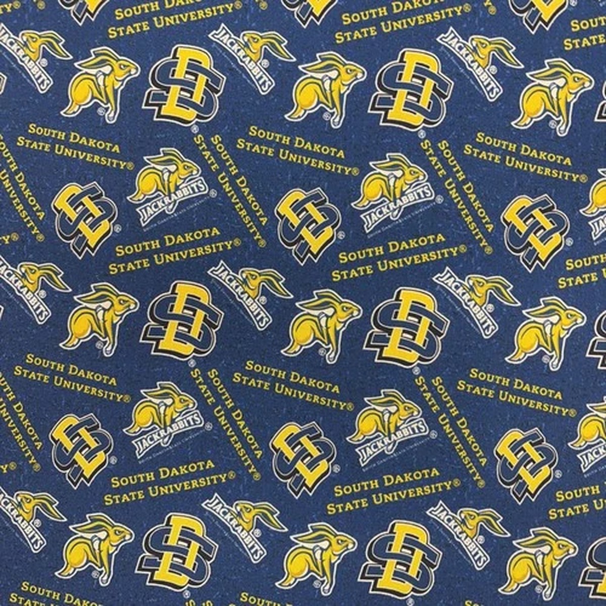 100% Cotton South Dakota State University (SDSU) JACKRABBITS Fabric
