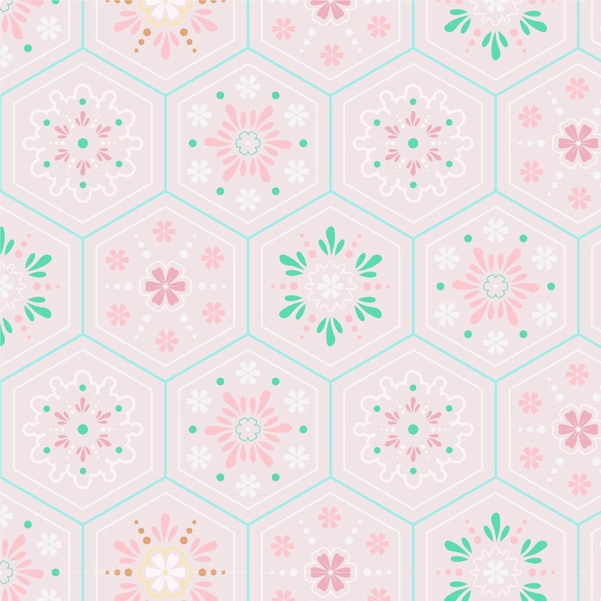 Pastel Patchwork Fabric