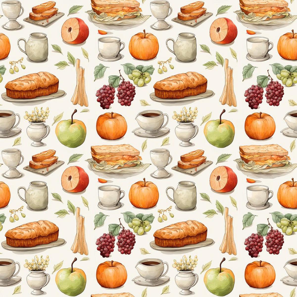 Thanksgiving Meal #3 Fabric