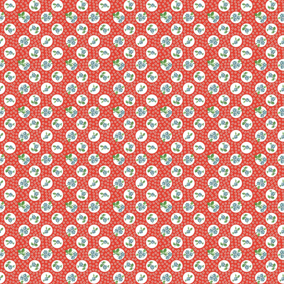Flower Market - Pocket Posies - Red 44" / 45" Fabric Per Yard
