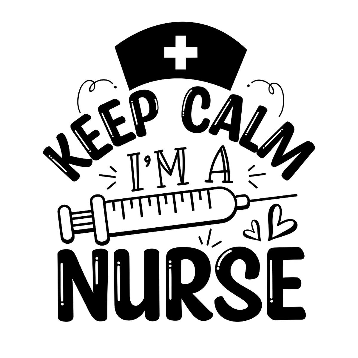 Keep Calm I'm A Nurse Fabric Panel