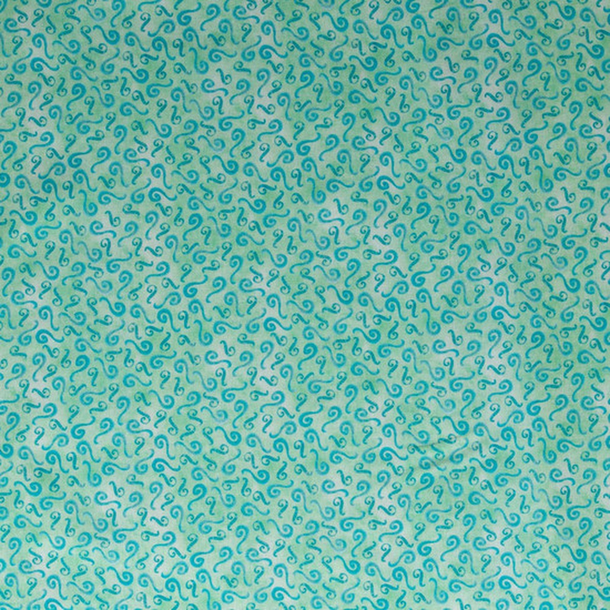 Sun Cruisers: Blue Swirls on Pistachio - 100% Cotton