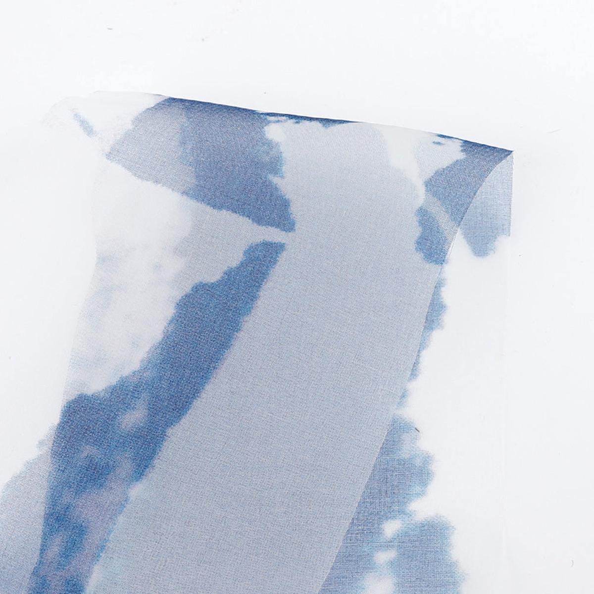 Broken Clouds Silk Organza - Blue